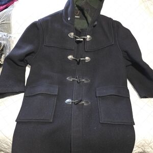 Men's Black Toggle Coat